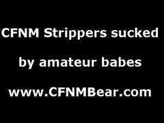 CFNM amateur taking cum facial from stripper