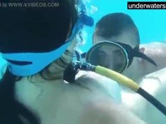 Candy being licked underwater