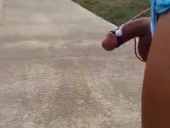 Handsfree outside electro cumshot