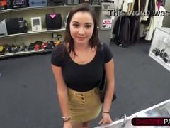 Schoolgirl pussy gets pawned by owner